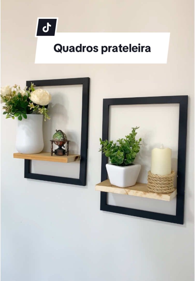 Veja como fiz esses dois lindos quadros prateleira. Já salva essa ideia! Para fixar os quadros utilizei a fita dupla -face Fixa Forte Extrema da @scotchbrandbrasil, que suporta de 2,5kg até 5kg a cada 20cm da fita. Sem barulho e sem sujeira. Me conte o que achou dessa ideia. *publi #fixaforte #scotchbrandbrasil #3mbrasil #facavocemesmo #decoracao 