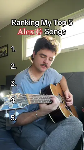 Ranking My Top 5 Songs From Alex G #cover #fyp #alexg #guitar #foryoupage #acoustic #break #fy #guitartok 