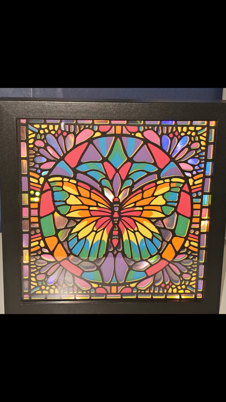 rainbow butterfly lightbox #lightbox #butterfly #rainbow #rainbowbutterfly #cricutprojects #cardart #cardartist 