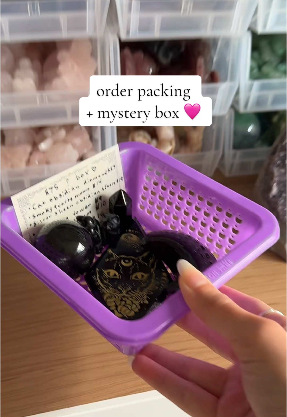 Replying to @A more order packing + a mystery box! 🩷📦 . . . . . . #crystal #crystals #crystalcollector #crystaltok #crystalconfetti #fairy #labradorite #jewelry #crystaljewelry #crystaljewelryshop #ring #crystalring #bracelet #crystalbracelets #crystalnecklace #necklace #pendant #sanrio #aesthetic #cute #cutecore #girly #crystaltok #crystalaesthetic #aesthetic #relaxing #jewellery #jewellrybusiness #jewellrytok #crystaljewelryshop #cutecrystals #prettycrystals #pink #green #fairycore #orderpacking #orderpackingasmr #asmr #relaxingorderpacking #crystalorderpacking #packanorderwithme #mysterybox #crystalmysterybox #crystalcommunity #bow #pink #coquette #pinkamethyst #111 #1111 #444 #777