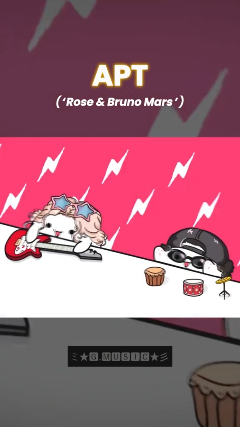 APT. - ROSÉ & BRUNO MARS 🎸⚡😼🎤✨ #APT #Rosé #brunomars #aptaptapt #blackpink #KPop #fyp #bearvntg #song #gato #kpopfyp #michi #cancion #parati #Viral #abcxyz #viraltiktok #fypシ゚ 