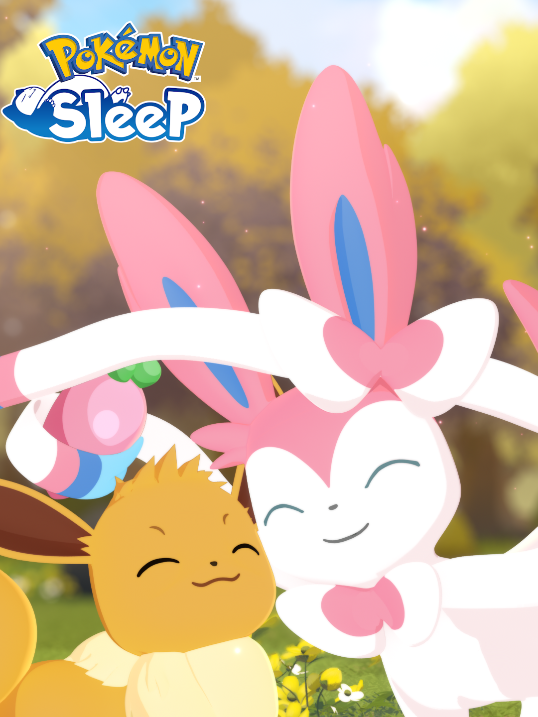 Ready to wind down for bed? Sylveon is here to help bring you some peace of mind 🎀💖 #PokemonSleep #Sylveon