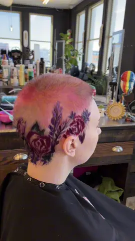 But did we not serve??? #hairtok #bald #alternativehair #scalppainting #buzzcut #hairinspo 