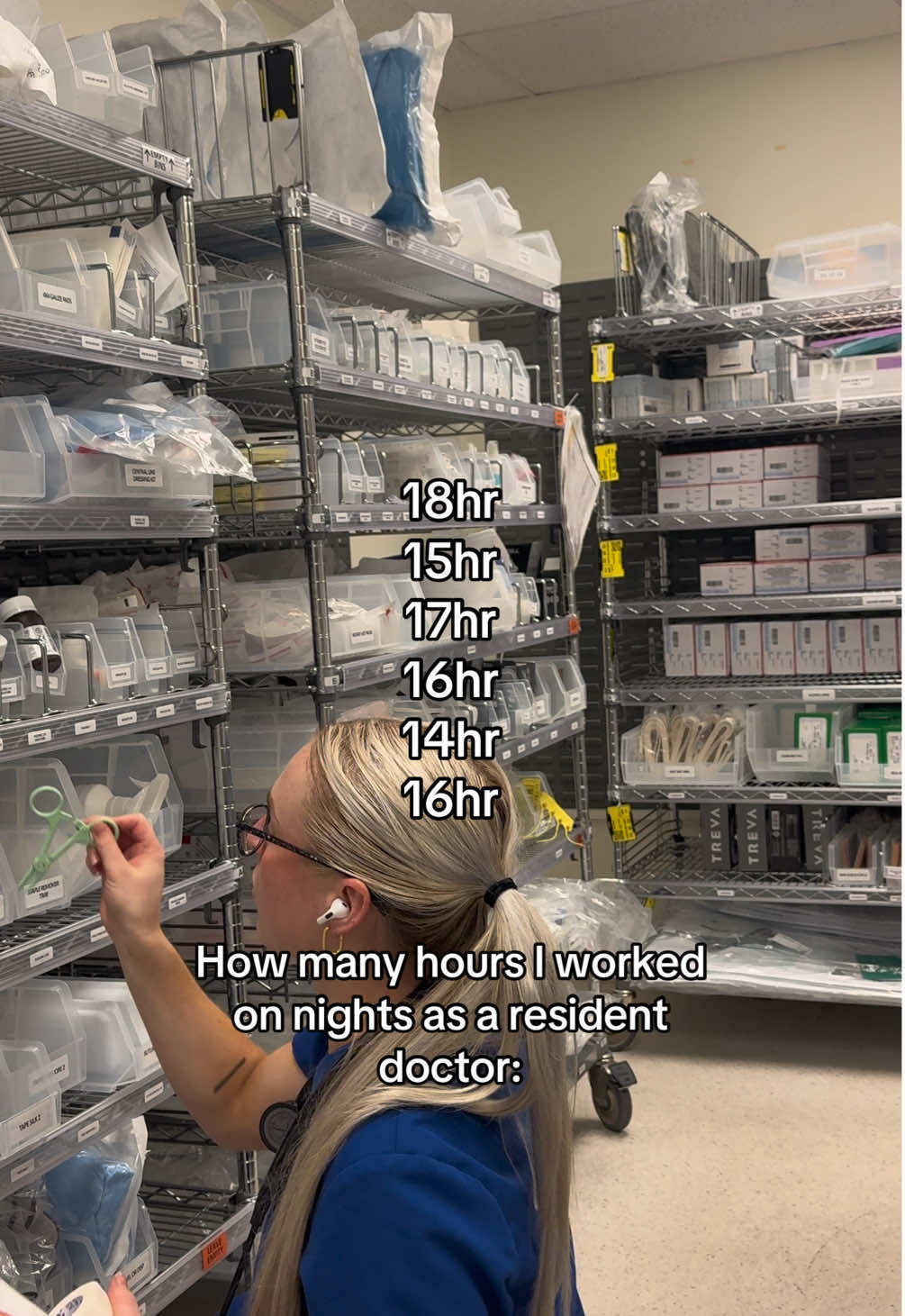 Putting in that WORK overnight these shifts are no joke. As the only MD in-house overnight for all 3 inpatient psychiatry units I handle all new admissions, medical issues that arise and emergencies. You would think admissions overnight would be slower than during the day but in reality most of the admissions actually come in overnight because evening is when patients discharge and beds open up, they then have to be cleaned and then all the new pateints finalky come up to the floor between 8pm-1am . #medicalschool #premed #mcat #usmle #residency #womeninmedicine #doctor #medstudent #medicalresident 