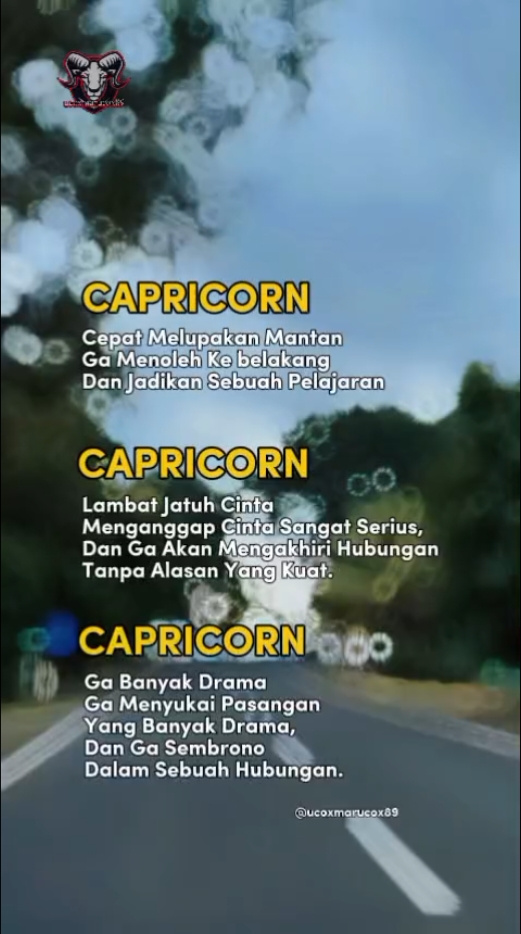 Capricorn  #สปีดสโลว์ #สโลว์สมูท #xyzbca #fyp #fypシ #fypシ゚viral #tiktok #zodiac #capricorn #storywhatsapp #lewatberanda #soundviral #ucoxmarucox89  #CapCut @mama septiiy 