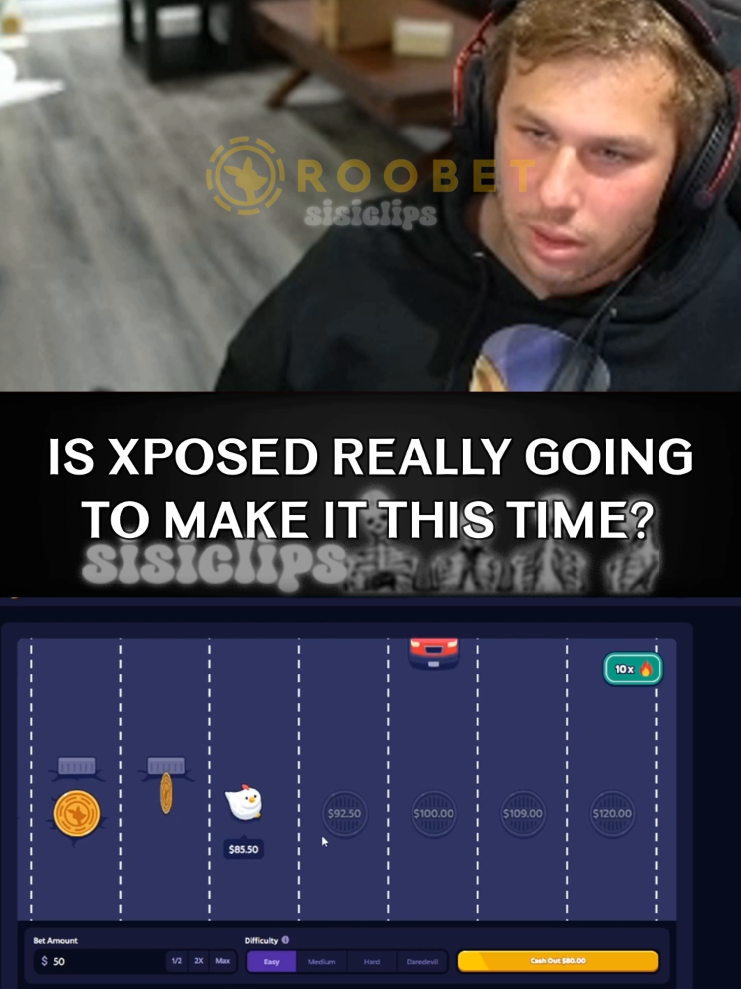 Yes!, he finally did it! #xposed #fyp #kickstreaming #roobet #xposed