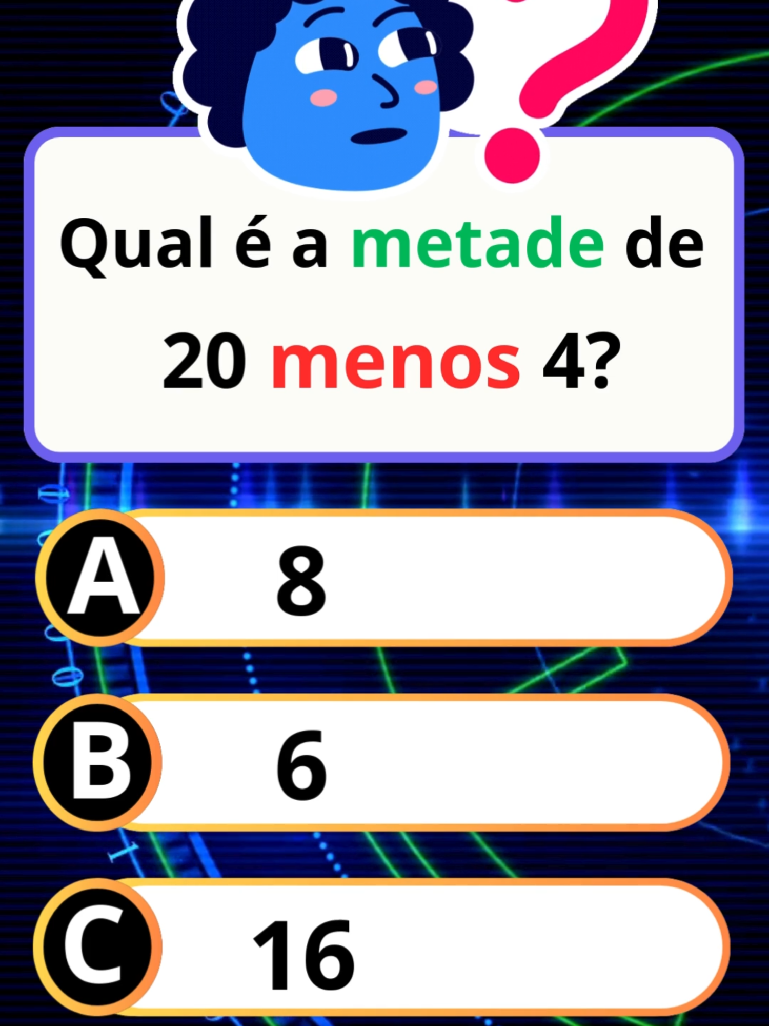 Quiz de Matemática! #quiz #perguntaserespostas#quizmatematico#matemática #quiztime #aprender #diversão