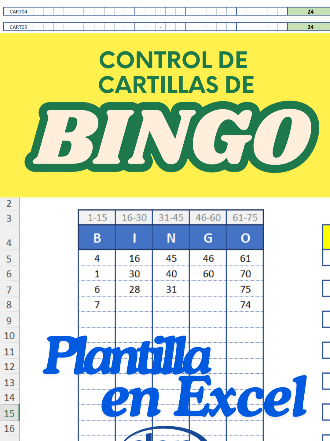 Vamos a plantear un problema: Hoy tengo que jugar 7 cartillas de bingo, de qué forma puedo llevar el control (marcar), sabiendo que la que va a cantar las bolillas lo hará de forma rápida. ¿Podremos utilizar Excel para ayudarnos en este caso?, De llevar el control de las bolillas que han salido y saber si hacemos Bingo con alguna de nuestras cartillas...  Aquí una solución con Excel.   Descargar el archivo de práctica: https://www.facebook.com/groups/vamos.a.programar Síguenos por:  - Web: www.dspingenieros.com  - LikedIn: @cristian-lezcano-azanedo  - Facebook: https://www.facebook.com/groups/vamos.a.programar - Youtube: https://www.youtube.com/c/dspingenieros - Instagram: https://www.instagram.com/dspingenieros/ Vídeo Youtube: https://youtu.be/u4--5IaBRK8 #Bingo  #PlantillaExcel  #Excel  #Plantilla