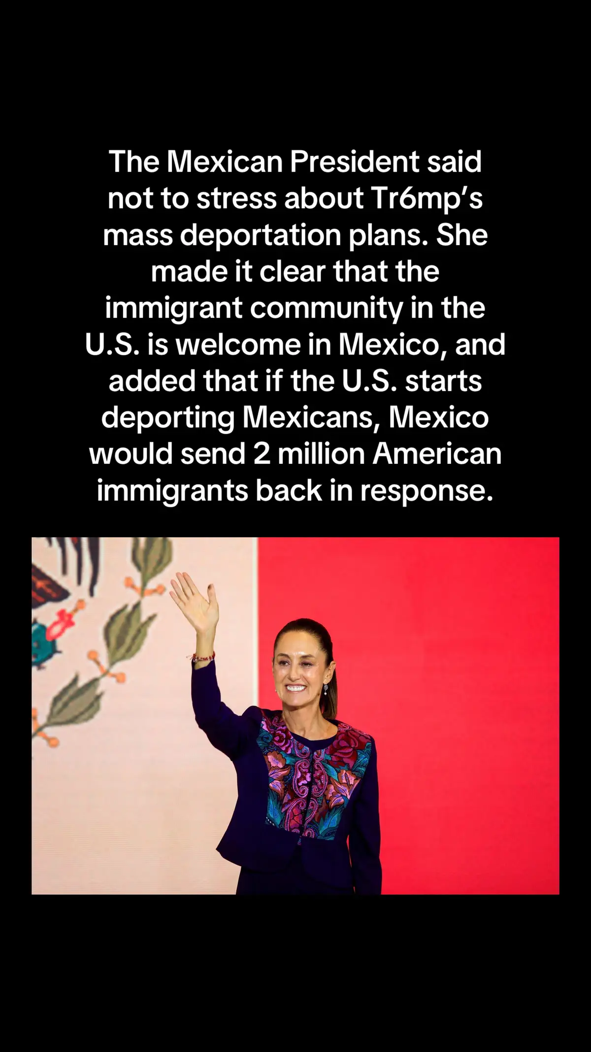 A bold response from Mexico to Trump’s threats. 🇲🇽✊ #mexico🇲🇽 #expatlife 