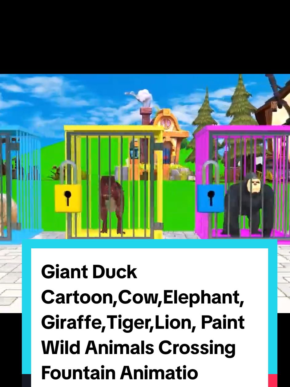 Giant Duck Cartoon,Cow,Elephant,Giraffe,Tiger,Lion, Paint Wild Animals Crossing Fountain Animation#scary #scaryteacher #huongtiktok2022 #scaryteacher3ddrainplay #xyzbca #yzbca #rubick #scaryvideos #viralvideo #rubik #bdtiktokofficial #standwithkashmir #paris #huongtiktok #squidgame #squidgamenetflix #scaryteacher3d #viral #scary #fyp #fypdonggggggg #game #netflix