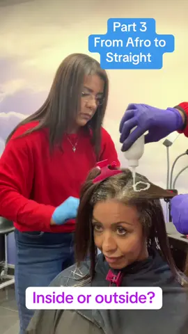 Part 3 From Afro to Straight hair, it’s a bit more fumey inside when we dry keratin, let’s see how she deals with it #afro #curlyhair #hairtok #keratintreatment #hair #julianishaircare #novmaxkeratin @Beauty & Makeup by Maibel @Esther Juliani 