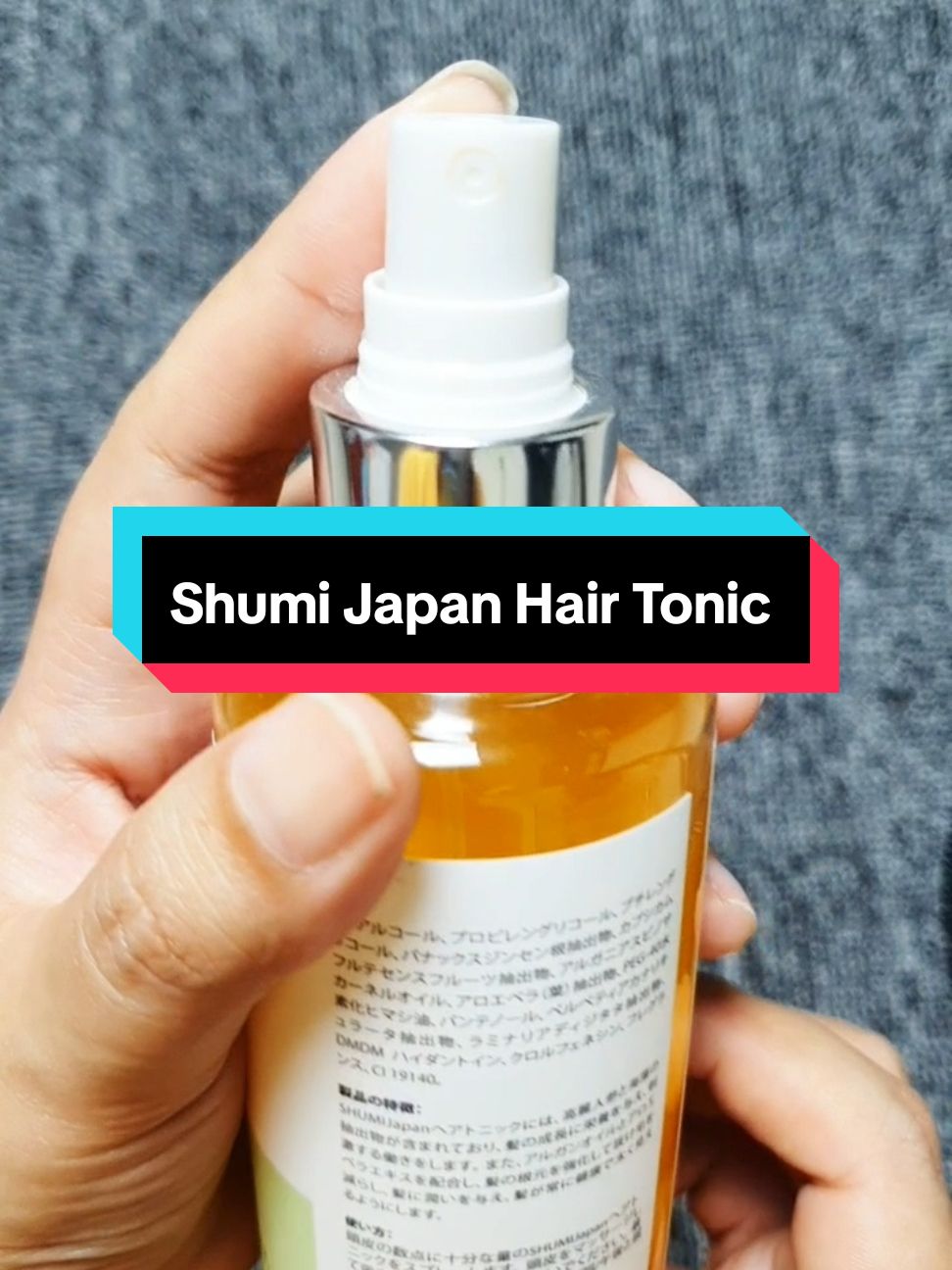 Hair tonic Mengandung gingseng #shumijapanhairtonic #hairtonic #gingsenghairtonic #racuntiktok #haircare 