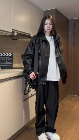 Mẫu áo da unisex phong cách ulzzang#aoda#aokhoac