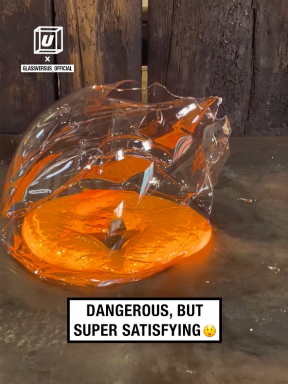 Not the smartest but super satisfying!! 😲🔥 🎥: glassversus_official via BViral #UNILAD #unexpected #satisfying #lighter #explosion #fire #glass