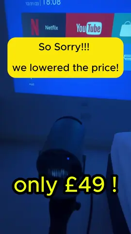 Smart Projector with remote #smartprojector #android #smarttech #blackfridaydeals #amazingprice #blackfriday2024 #4kprojector #gifts #movienight 