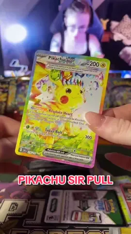 A non pokémon collector tried their luck at an ETB and this happened 😂 ⚡️✨ #pikachusir #surgingsparks #tcgcollector #fyp #meme 