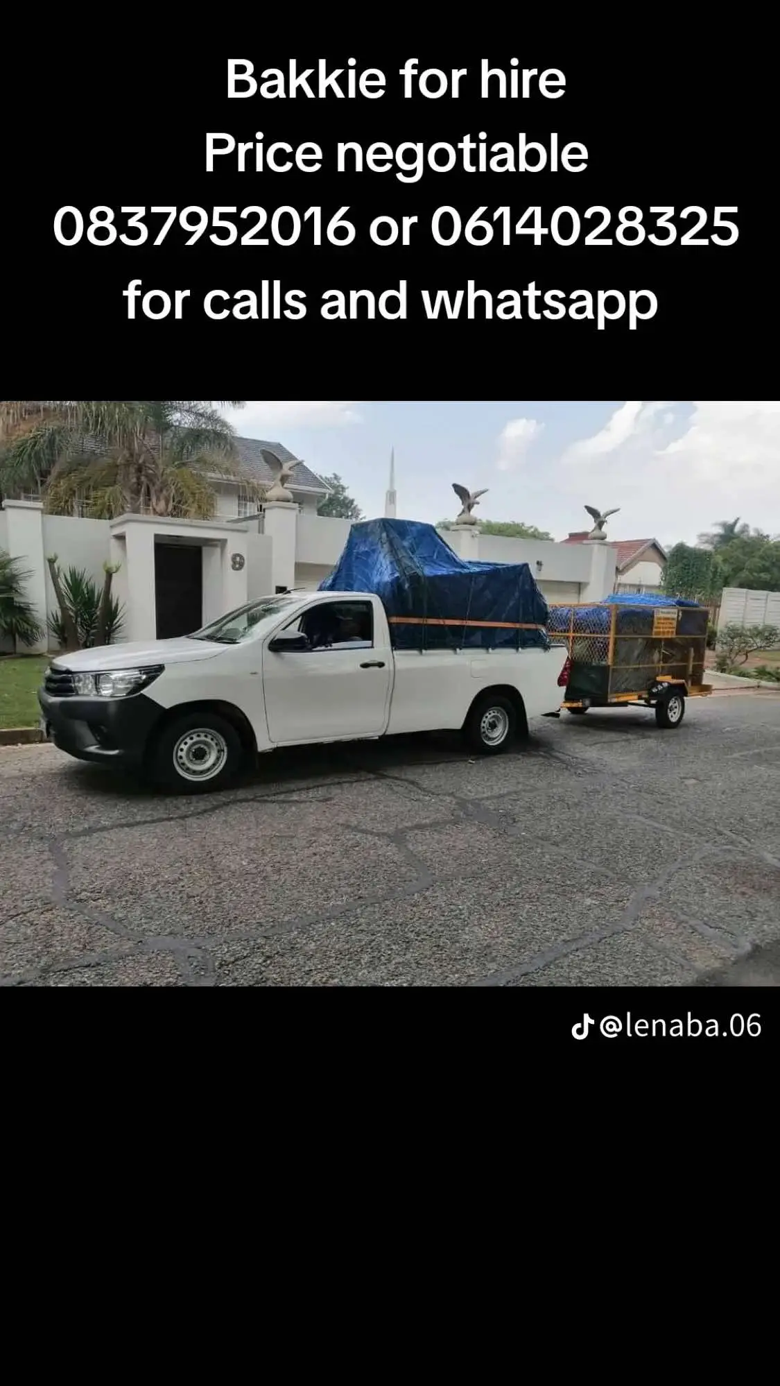 Hey folks! 👋 If you need a reliable and affordable barkie to transport your goods, I'm your girl! 🚛 💪 My rates are competitive, and my service is top-notch. DM me for more info, and let's move your stuff with ease.  Bakkie for hire Long distance Price negotiable  Reliable transportation service 0837952016 or 0614028325 for calls and whatsapp From Gauteng to Anywhere in South Africa!! #STAYTUNED WE LOAD!! WE MOVE!! WE DELIVER!!#SAMA28 #CapCut #trending #limpopotiktoker #fyp #viral #southafricatiktok🇿🇦 #bakkie 