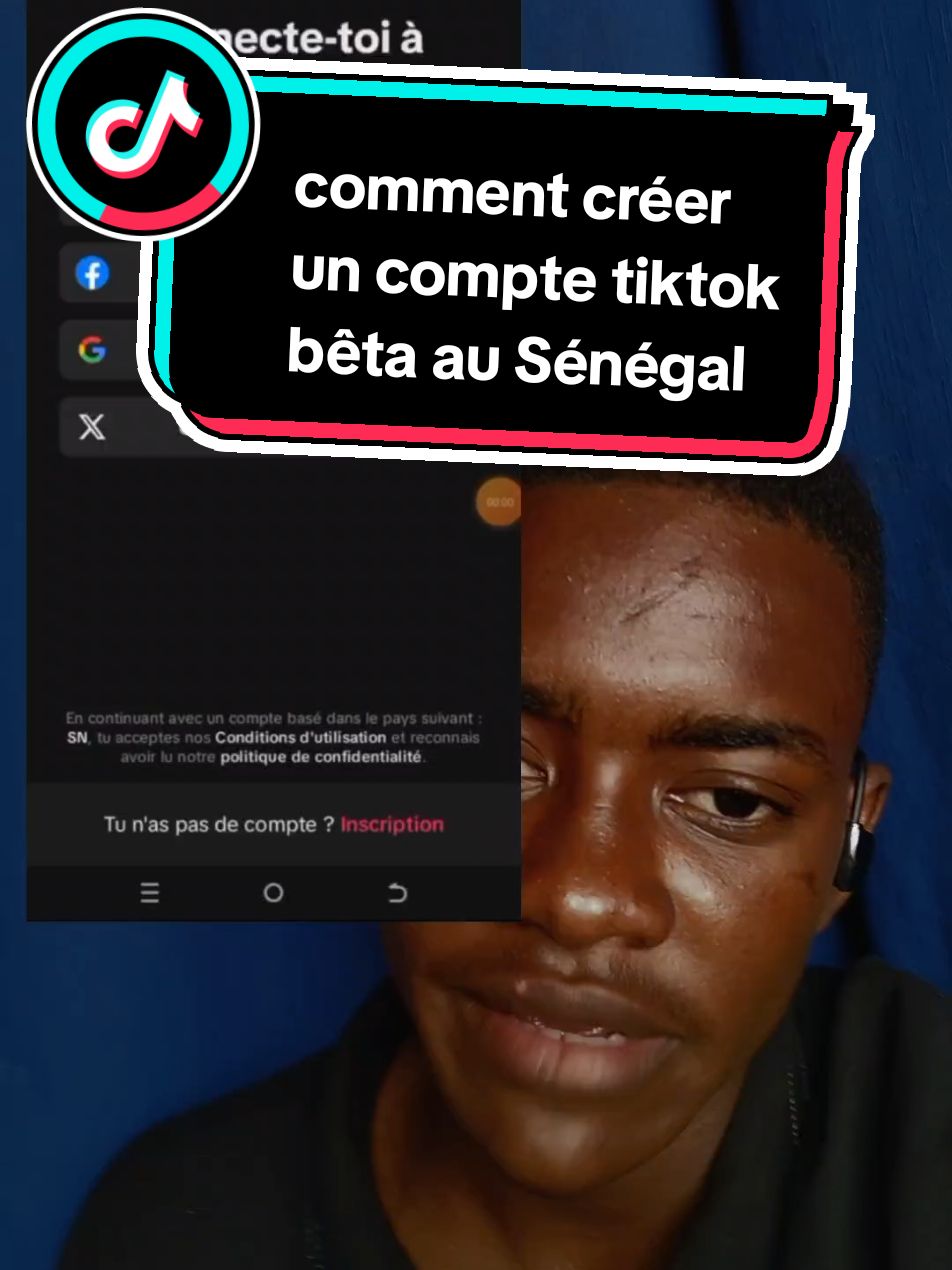 comment créer un compte tiktok bêta au Sénégal 