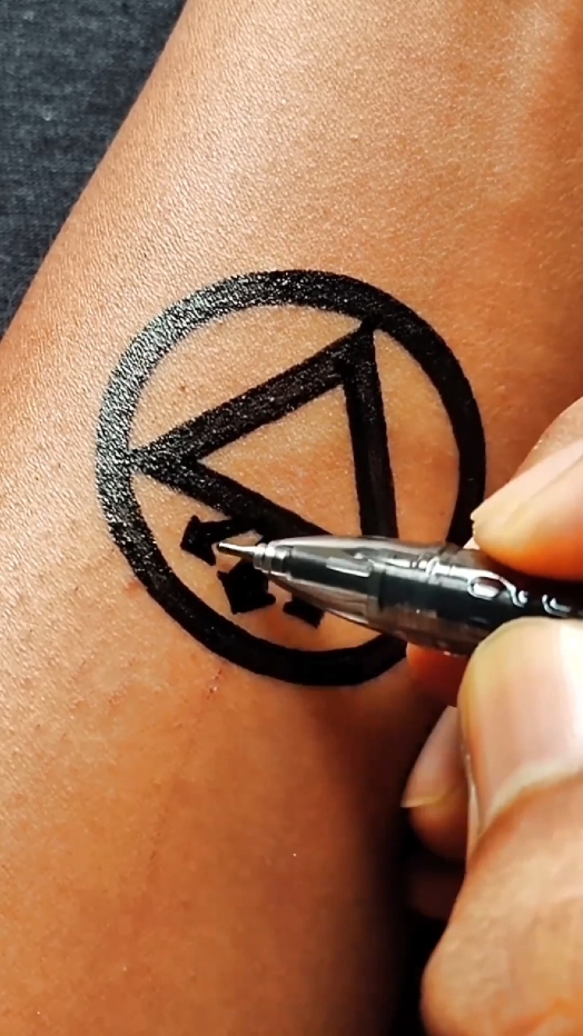 _Constantine #Logo Temporary# Tattoo on Wrist # Black #Gel Pen Art#tattoo _shorts #art#viralvideo 