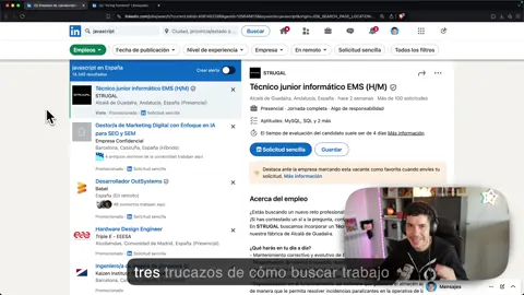 La gente busca MAL trabajo en LinkedIn. 3 trucazos para hacerlo bien y no perder tiempo ↓