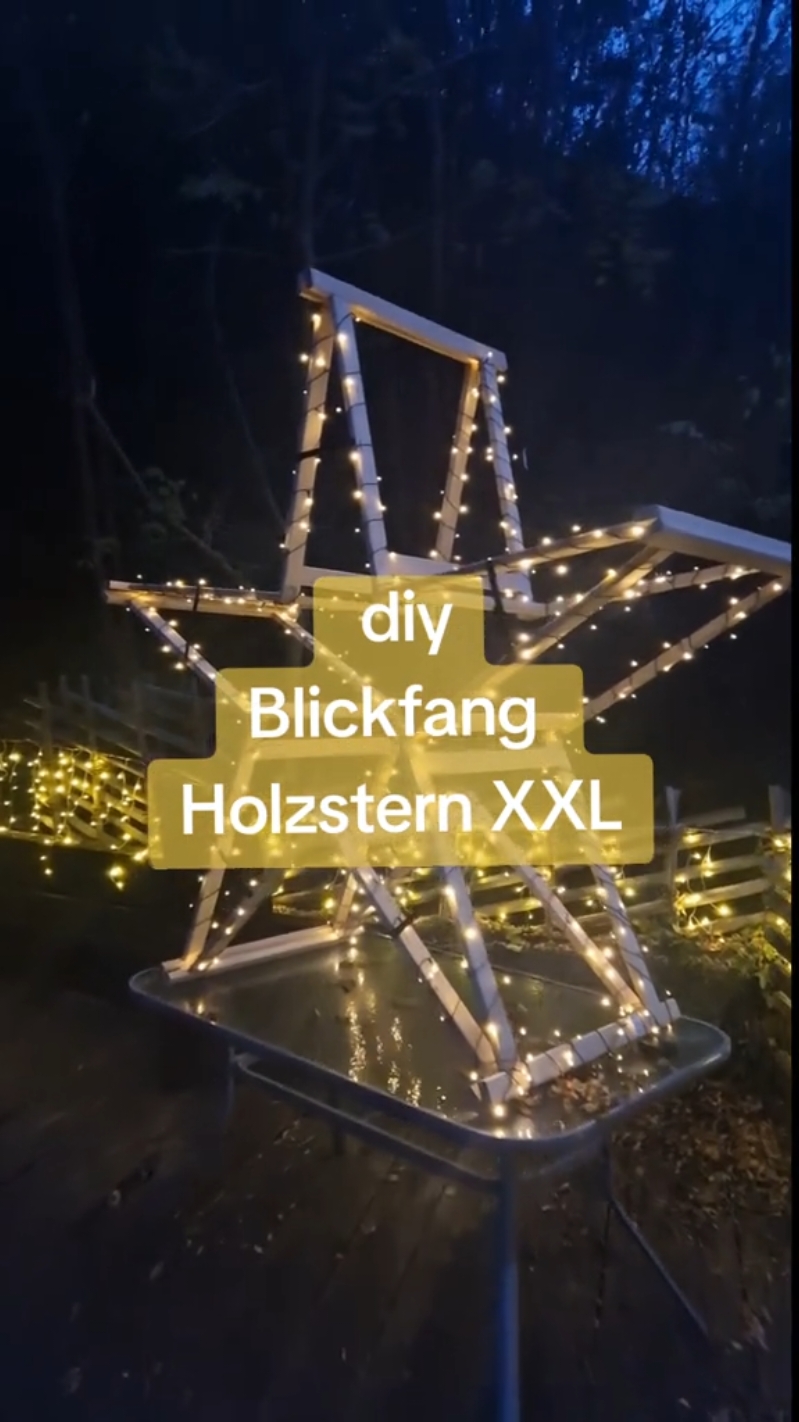 Es hat soo Spaß gemacht, diesen Holzstern kann wirklich jeder ganz einfach selber machen😃✨️✨️ #christmaslights #holzdeko #DIY #easy #star #woodwork #fyp #shine  #teamworkmakesthedreamwork #events #steirisch 