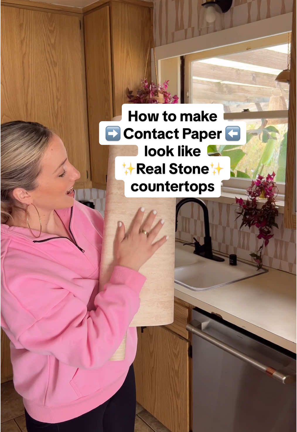Make sure to do these things👇🏼 1️⃣ Be meticulous. The small details like straight cut lines, no air bubbles and clean caulk lines is what is gonna sell the real stone look! 2️⃣ Spend time on the seams. Of course trying to get pieces big enough to not have seams is ideal, but if not, read the instructions on if overlapping might line up the pattern better.  3️⃣ Do LOTS of coats of poly. If the countertop isn’t durable, it won’t look like real stone, so go to town on extra layers of poly, especially on the corners & seams! 4️⃣ Use a heat gun or blow dryer. This worked SO WELL and made it much more sticky and pliable on folds and edges! 5️⃣ Follow me @deannadunn for more DIYs and to see how the cabinets turn out! 🫶 thank you for being here on this little corner of the internet ☺️ How do you think it turned out?! #countertopepoxy #countertop #contactpaper #diyproject #kitchenreno house interior design renovation project home makeover ideas 
