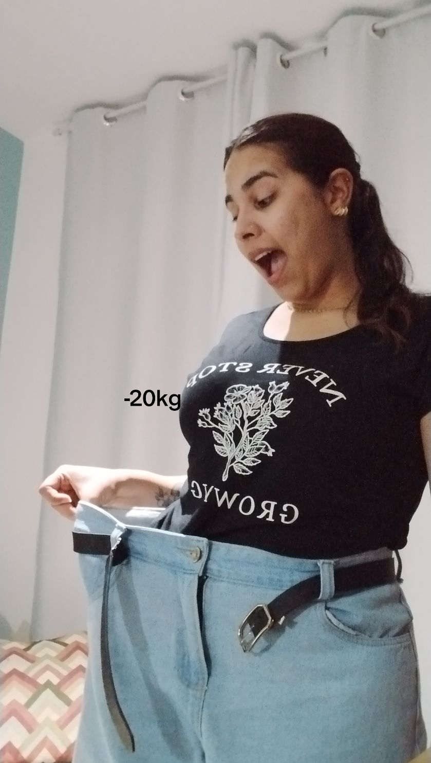 provando minhas calças jeans depois de perder 20kg #emagrecimento #obesidade #percadepeso