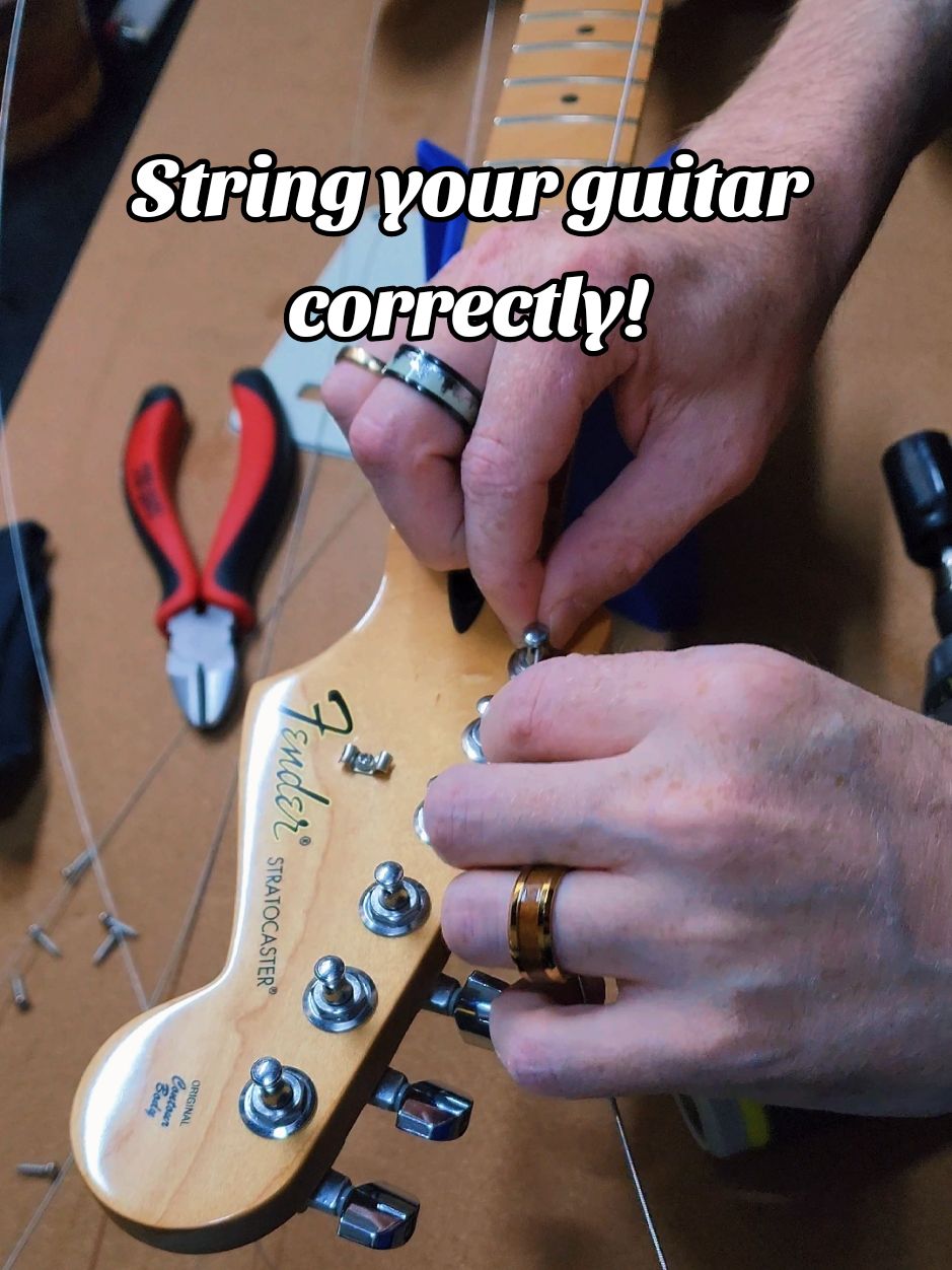 My favorite way to string guitars! #guitar #guitartok #guitartips #guitarmaintenance #didyouknow #DIY #stringchange #fender #music #learnguitar https://youtube.com/@isaiahburridgemusic?si=7zr2NiOv98O8ut1P