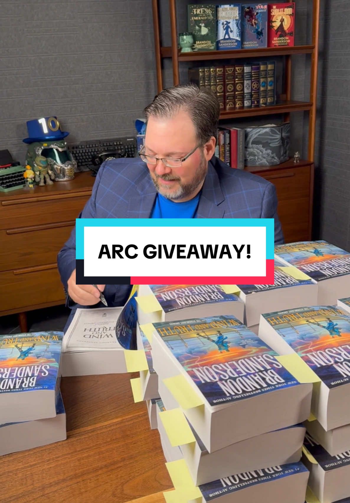 Be among the first to read Wind and Truth! Win an ARC (Advanced Reader Copy) by following me @authorbrandonsanderson and @Tor Publishing Group then tell us why you’re hyped for Wind and Truth in the comments.  Full info and rules in bio. 📚 #StormlightArchive #BrandonSanderson #WindandTruth #BookTok   