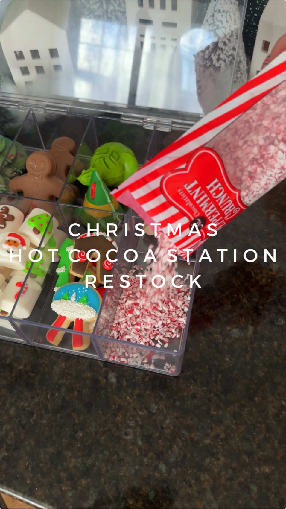 Restocking my hot cocoa station ☕️🍫🎄🍭❤️ #asmr #asmrsounds #hotchocolate #hotcocoa #food #Foodie #snacks #drinks #restock #restockasmr #restocking #aesthetic #satisfyingvideo #satisfying #cozy #cozyathome #fyp #foryoupage 