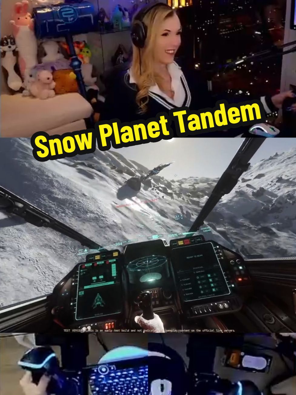 You guys LOVED that last video so how bout this?! This time we are low flying over the snow ❄️ planet of Lyria (around Arc Corp). Flying tandem with @LaVanGFan is always incredible 😲I swear he takes his ships lower to the ground than anyone. Being able to lowfly like this in Star Citizen is definitely my happy place. 😊 Where should we fly next? #starcitizen #lowfly #gamingsetups #GamingOnTikTok 