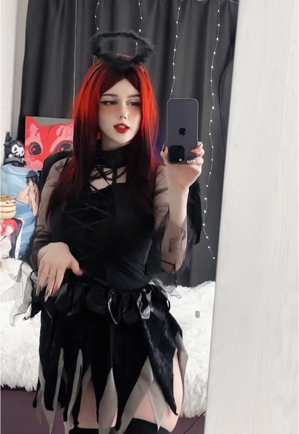 Dark Angel Cosplay 🖤 - Ig: _hi_im_lei 🌙 #cosplaygirl #animegirl #cosplayer  #fyp #anime #cosplay #goth #gothic #alt #alternative #alternativefashion #alternativegirl #egirl #egirls 