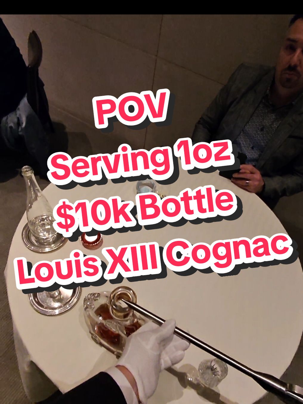 This Louis XIII is apart of our Louis XIII Tasting Menu at Guy Savoy. It includes 6 courses with high end wine pairings throughout and ends with 1oz of Louis for $1000/person 🙌 #CapCut #fyp #fypシ #pov #wine #restaurant #sommelier #work #trending #lasvegas #cognac #fyppppppppppppppppppppppp 