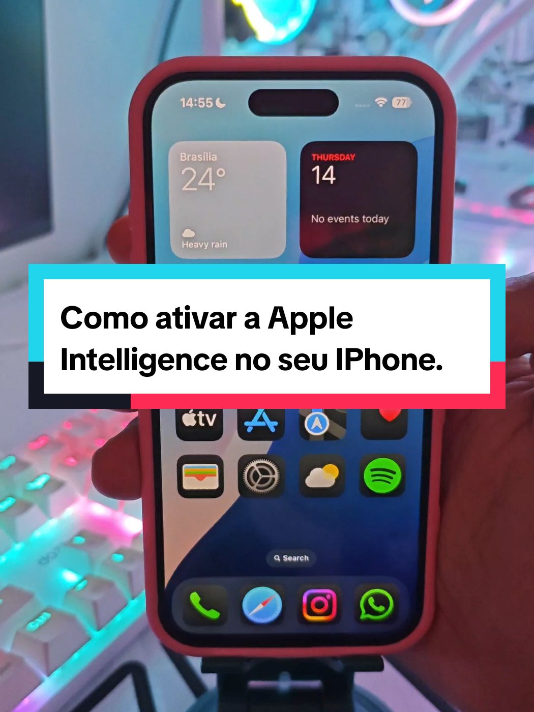 Como ativar a Apple Intelligence  no seu Iphone. #iphone16promax #iphone16 #apple 