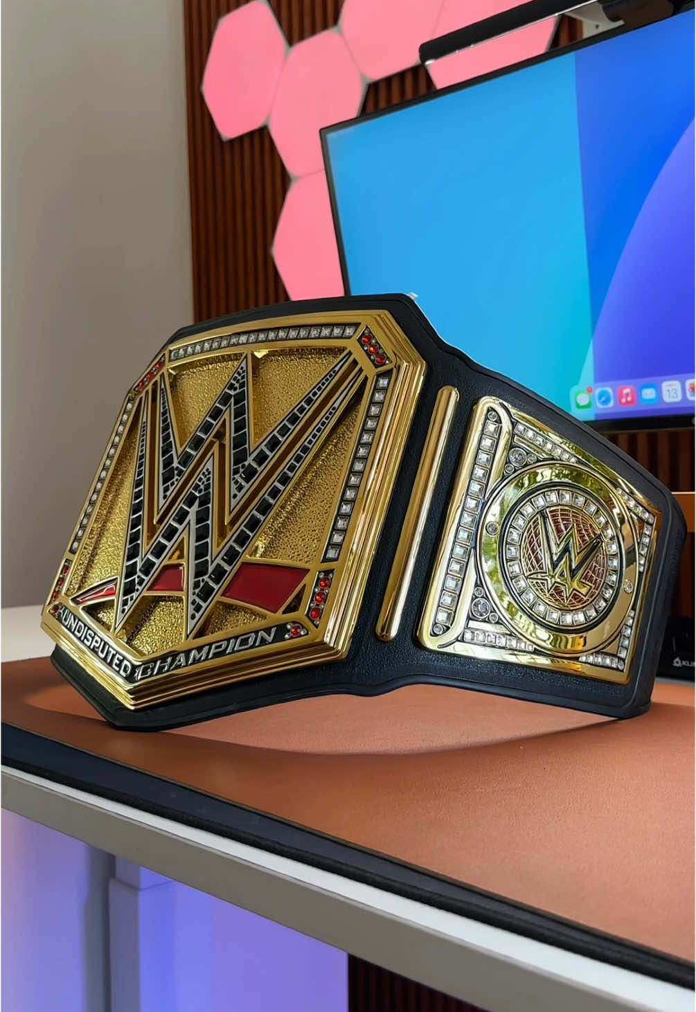 Unboxing the WWE Undisputed Championship . Acknowledge the OTC @Roman Reigns  #WWE #wweundisputeduniversalchampionship #wwetitle #belts #wwechampion #foryourepage #unboxingvideo #fypp #wrestlingtok 