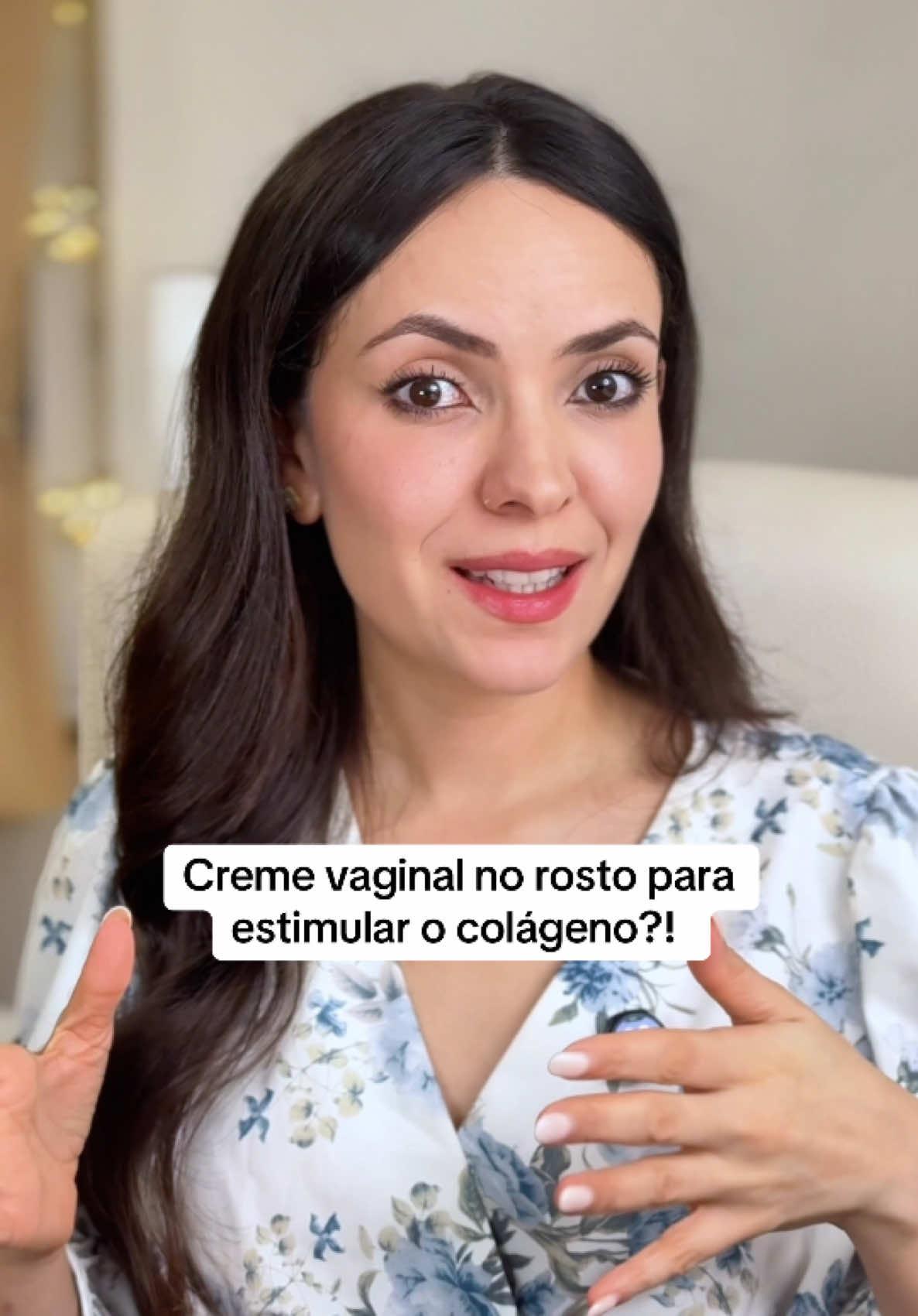 Cremes com estrogênio em mulheres na menopausa para estimulação do colageno e rejuvenescimento facial #dicasdeskincare #cuidadoscomapele #menopausa #colageno #tiktokbeleza 