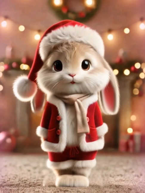 bunny cute dancing christmas music for kids lovely rabbit #bunnydance #rabbitsoftiktok #rabbits #cuterabbit #dancekids #kidstiktok #bunny 