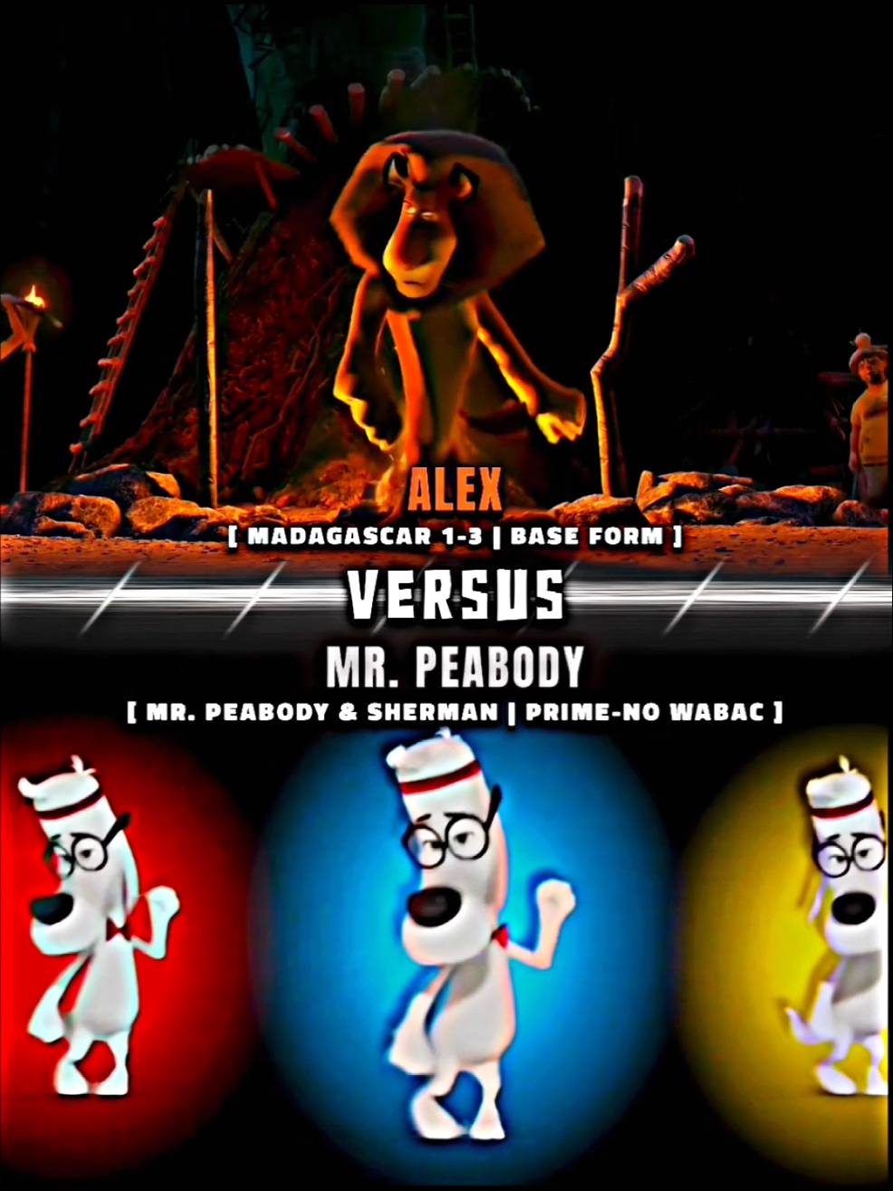 Alex vs Mr. Peabody #madagascar #mrpeabodyandsherman #1v1 #debate #edit 