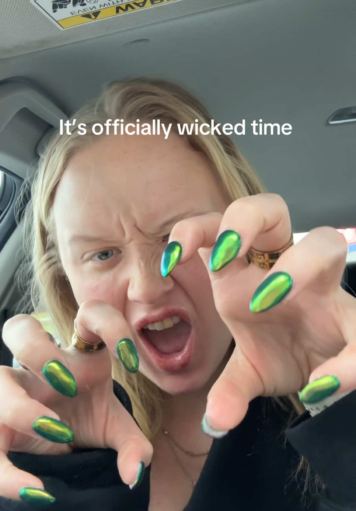 Wicked countdown has begun! #wickedmovie #ariannagrande #wickedobsession #defyinggravity #cynthiaerivo #wickedonbroadway #green #dancingthroughlife #broadway #theatergirl #nails #nailinspo #wickednails #fyp 