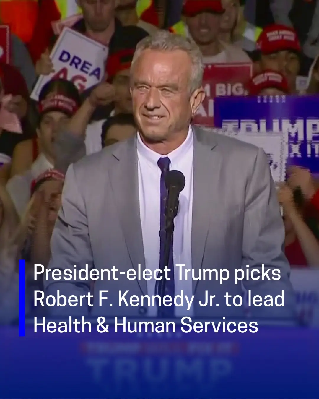 President-elect Trump on Thursday announced Robert F. Kennedy Jr. as his pick for Health and Human Services secretary.   “For too long, Americans have been crushed by the industrial food complex and drug companies who have engaged in deception, misinformation, and disinformation when it comes to Public Health,” President-elect Trump said in a statement.   “The Safety and Health of all Americans is the most important role of any Administration, and HHS will play a big role in helping ensure that everybody will be protected from harmful chemicals, pollutants, pesticides, pharmaceutical products, and food additives that have contributed to the overwhelming Health Crisis in this Country.”   Mr. Kennedy, a prominent vaccine skeptic, would oversee the nation’s health care agencies, including the Centers for Disease Control and Prevention (CDC), Food and Drug Administration (FDA) and National Institutes of Health (NIH).   “Mr. Kennedy will restore these Agencies to the traditions of Gold Standard Scientific Research, and beacons of Transparency, to end the Chronic Disease epidemic, and to Make America Great and Healthy Again!” the president-elect said.   Mr. Kennedy, the son of former Senator and Attorney General Robert F. Kennedy, initially challenged President Biden for the Democratic nomination in 2024 before running as an independent.   After dropping his independent bid in August, Mr. Kennedy threw his support behind President Trump, who said he’d allow Mr. Kennedy to “go wild” on federal oversight of food and medicine. #rfkjr #hhs #healthcare #trump #cspan 