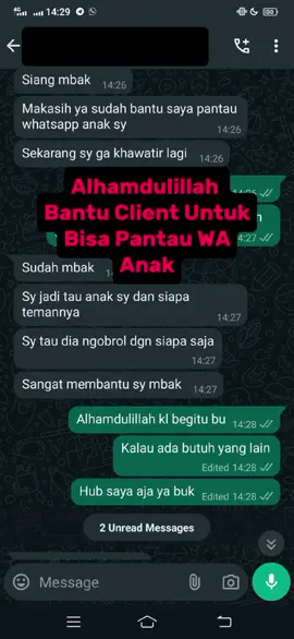 Siap bantu pantau WA dengan Jasa kami, order bisa DM 