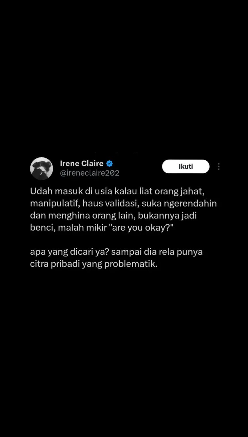 apa si yg di cari ya #relateable #motivation #mindset #qoutesoftheday #realtionship #Relationship #trauma #trustissues #broken  #brokenheart #patah #patahhati #mental #MentalHealth #selflove #mood #overthinking #sad #sadstory #sadvibes #sadsong #sadvibes🥀 #qoute #qoutes #qoutestory #galau #galaubrutal #tweet #sajak #katakata #qoutesaestetic  #fyp #foryou  #masukberanda #foryoupage #xbyzca #selfhealing #psikolog #katabijak #sajakcinta #sadnes #musicontiktok #storytime #4u #qoutestory #lovestory #qoutesaesthetic #tweets #fyp #qoutesoftheday #katakata 