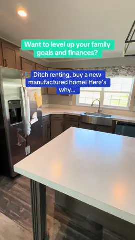 So many reasons to buy a manufactured home!  Especially if you buy new, you will have a low maintenance, high qualify home that you OWN.  These are just a short list of the many reasons to buy instead of rent. Level up your family with the sturdiest and shortest bridge to homeownership with manufactured housing!  #mobilehomepark #trailerpark #manufacturedhomes #affordablehousing #mobilehome 