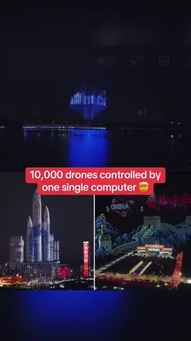 10,000 drones controlled by one single computer #droneshow #drone #show 