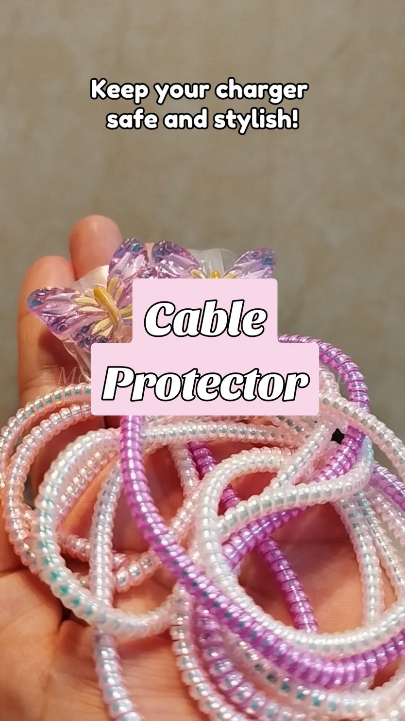 Wrap it up in style! 🎨💖 Click the yellow basket to snag your cable protector and keep your cords safe Check out the yellow basket✨ #cableprotector #cableprotect #cablesafety #chargerprotector #gadgetessentials #techessentials #phoneaccessories #tiktokfinds #tiktokbudolfinds #fyp #fypage #fyppppppppppppppppppppppp 