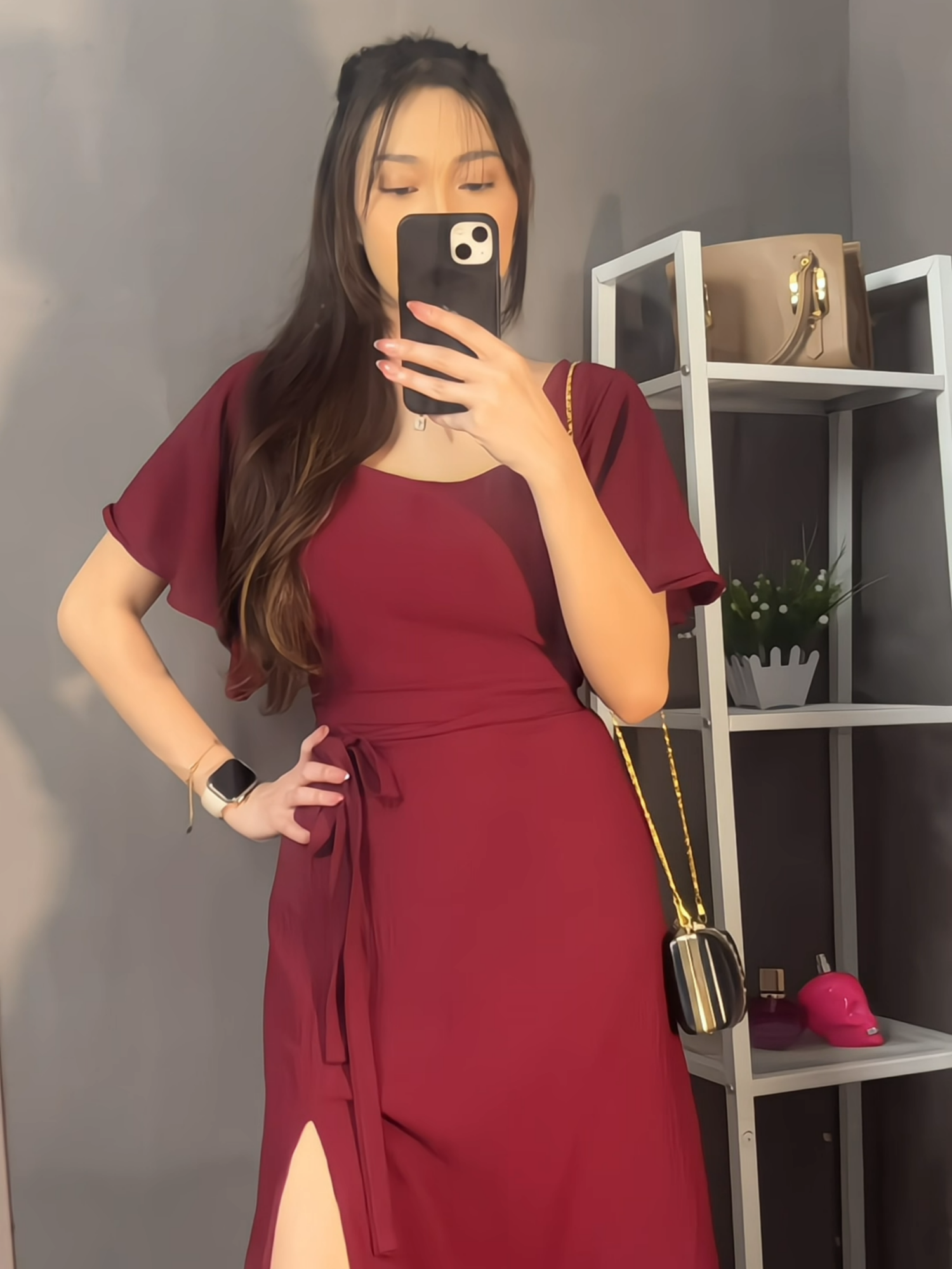 Mau jalan sama pasangan ya jelas harus dress well dong💖, CEKOUT CEKOUT HARGA PROMO SEBELUM KEHABISAN SISSS‼️🥰,  (🛍️Kayara Maroon) #promoguncang1111 #affiliatemarketing #dress #mamahmuda #daster #OOTD