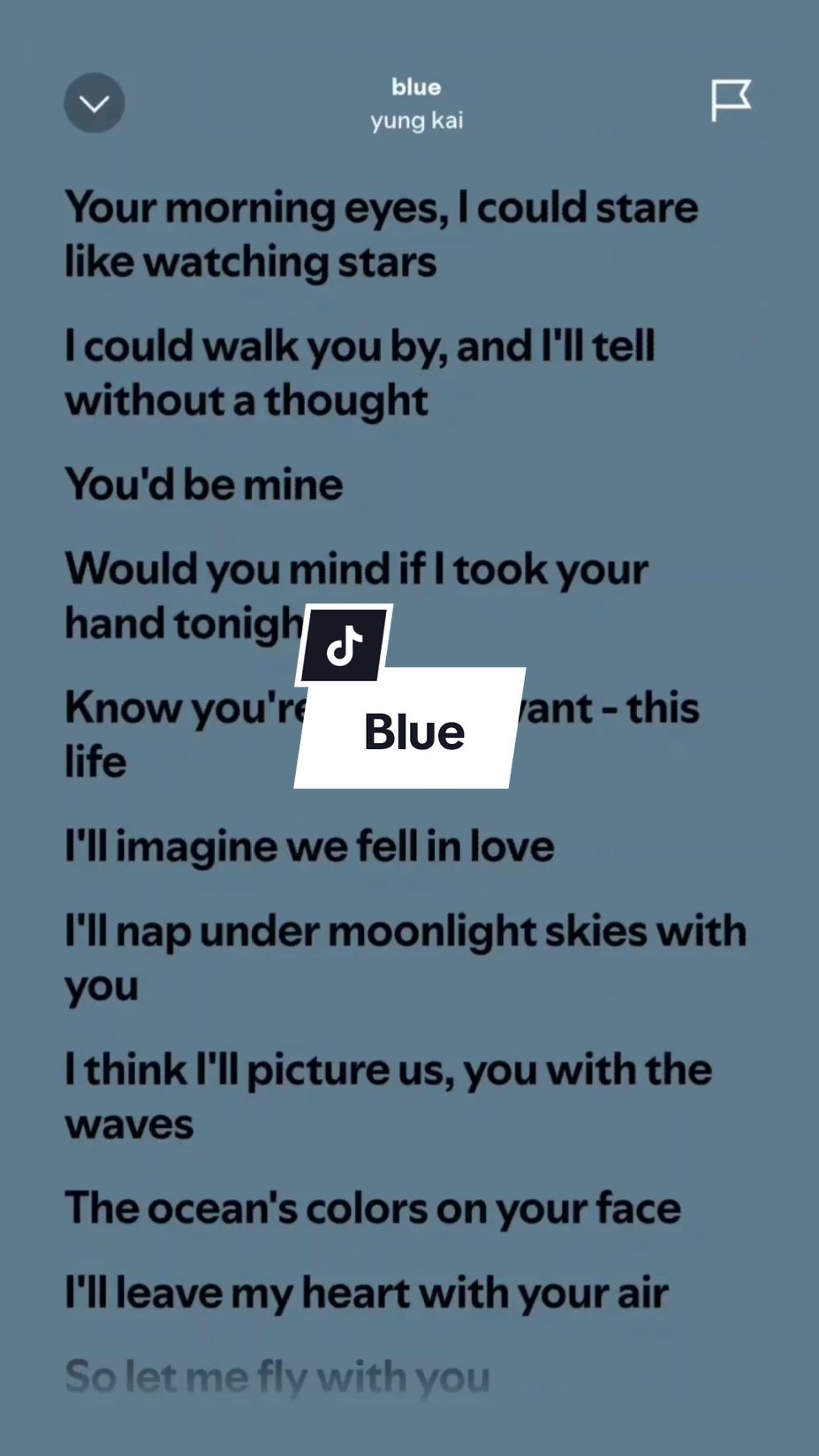 Blue lyrics by yung kai #spotify #lyrics #bluesong #yungkai #music_lyrics1594 #popular #fyp 