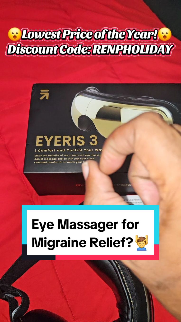 Replying to @stelo_79 @RENPHO #Eyeris3 #eyemassager is the upgrade that has a cooling gel compress that you place in the freezer for awhile & helps with #migrainerelief #headacherelief #sinusrelief #giftguide #ttsdelight  #tiktokshopblackfriday #tiktokshopcybermonday #tiktokshopholidayhaul 