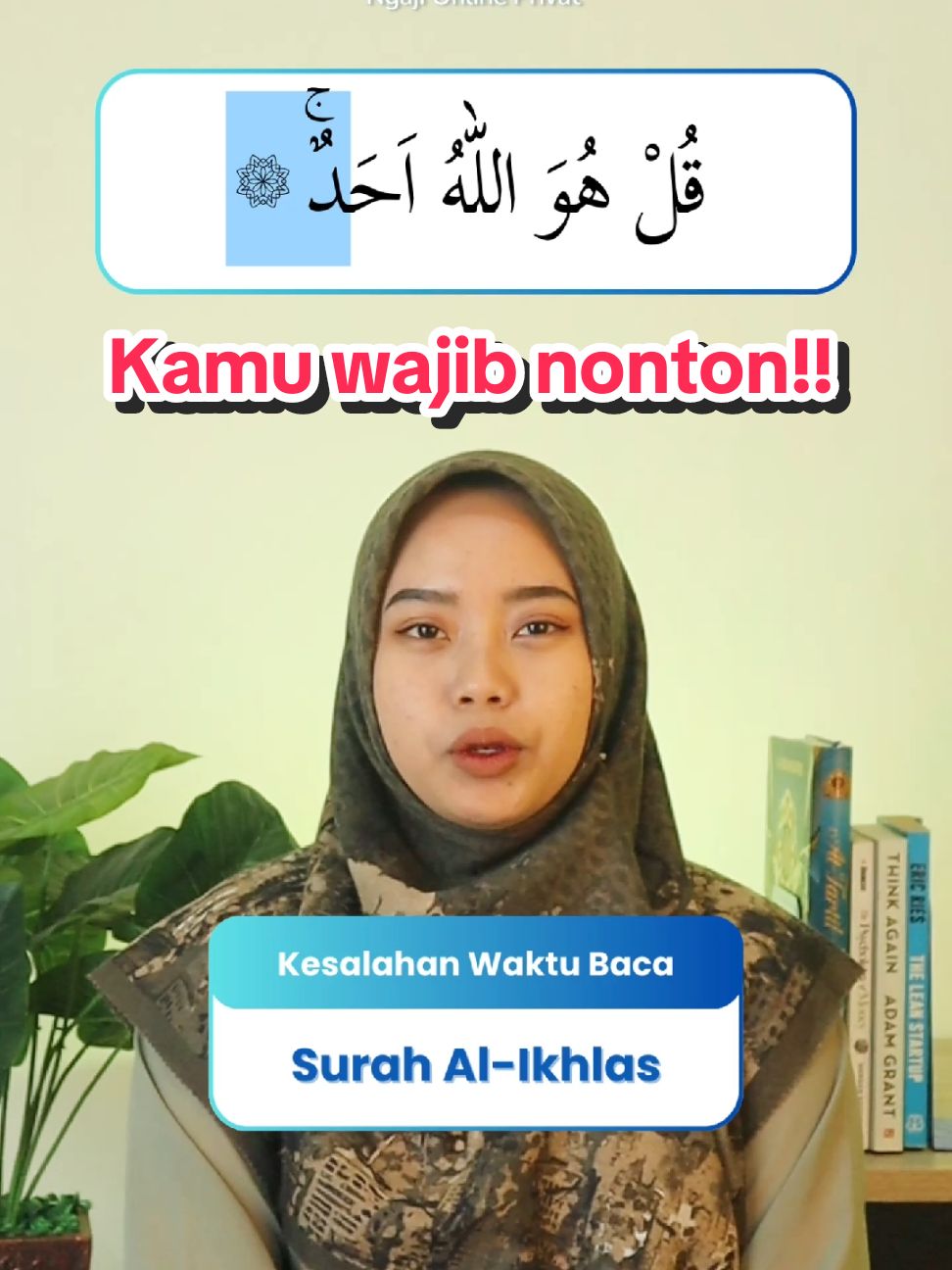 Jangan salah baca Surat favoritmu ini ya!😊 Masih sulit perbaiki kesalahannya? Yuk langsung belajar ngaji bareng guru secara privat, klik link di bio ya!😉 #alikhlas #surat #quransurat #alquran #kesalahan #ngaji #ngajionline #ngajiprivat #ngajionlineprivat 