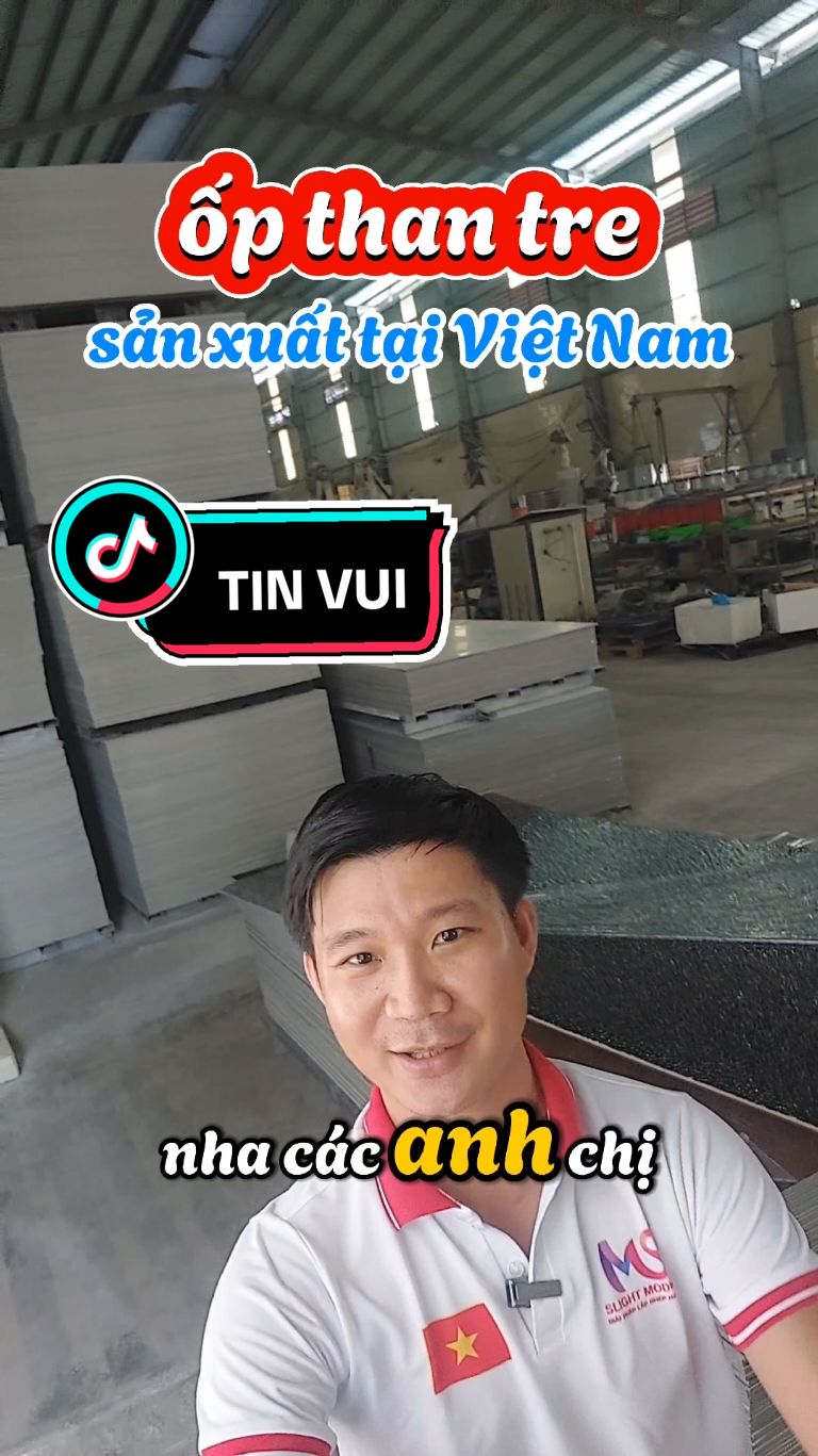 Tin vui cho các anh chị đang làm trang trí nội thất, vật liệu xây dựng là đã có nhà máy sản xuất tấm ốp than tre tại Việt Nam rồi nhé #opthantre #tamopthantre #optuong #tamoptuong #noithat #noithatdep #trangtrinoithat #decor #slightmodule #xuhuong #xuhuongtiktok #trending #trendingtiktok 